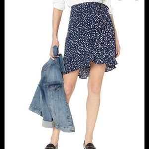 J. Crew Mercantile Polka Dot Wrap Skirt